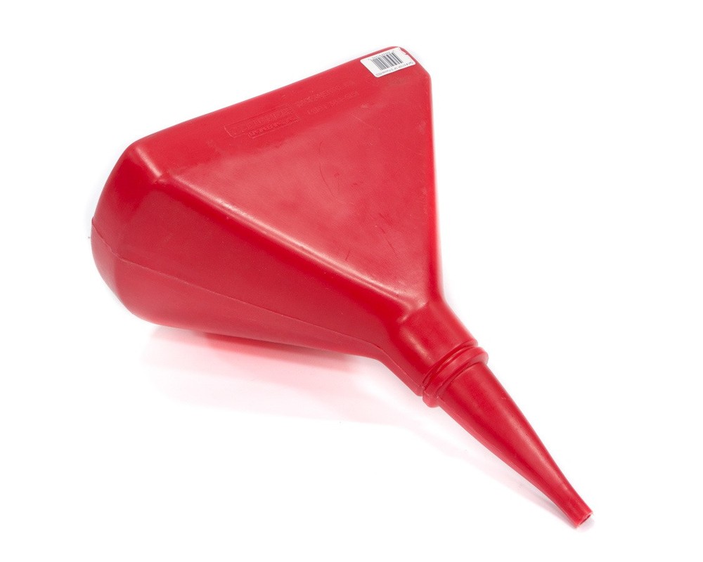 Scribner Plastics Funnel - 14 in D-Shape - Plastic - Red - Each 6110R