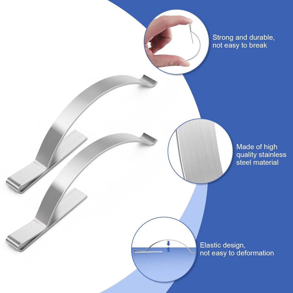 30Pcs Flat Corner Mount Window Screen Clips,Tension Window Spring Stainless Stee