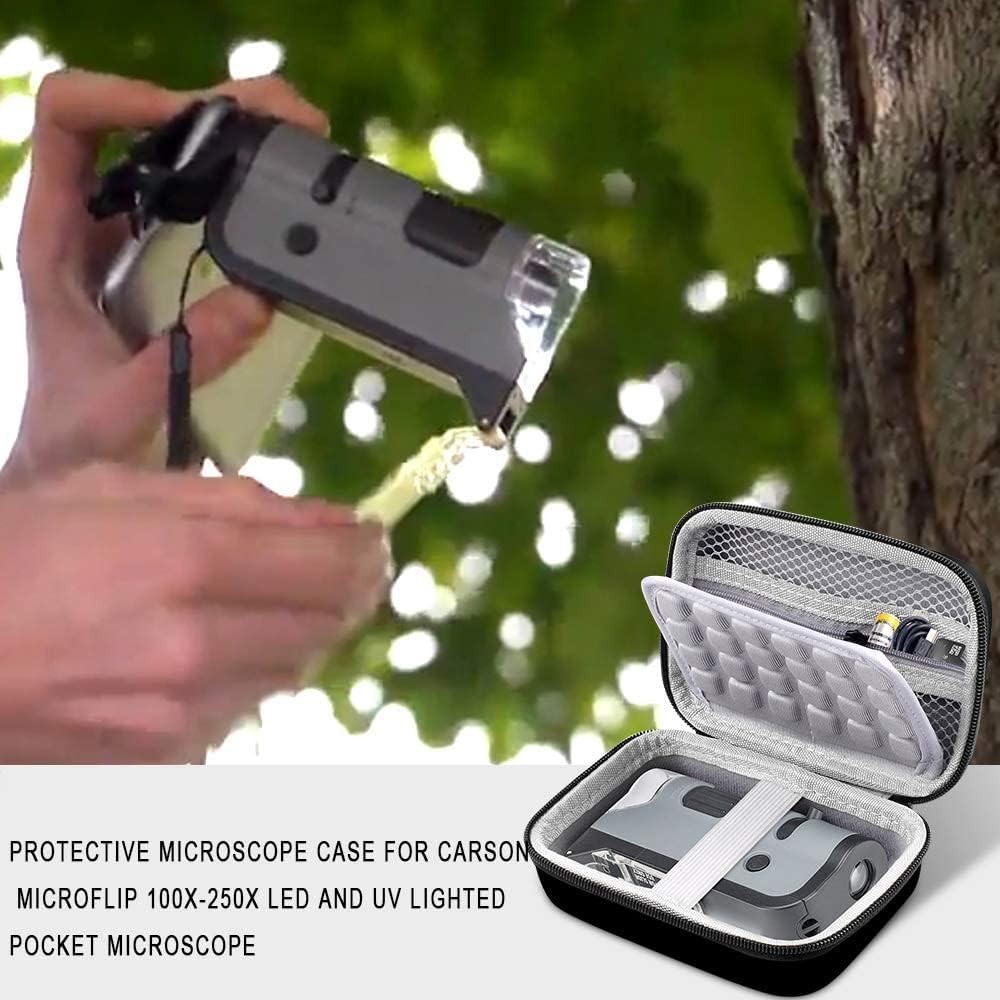 Stylish Black PU Leather Microscope Holder for Carson Models - Organize Easily