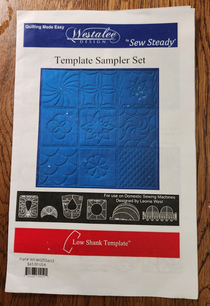 Sew Steady Template Sampler Set (6X) -Low Shank Template -Preowned