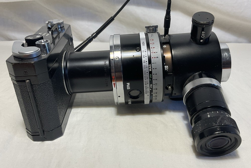 Nikon, Microflex, Adapter, EFM, with, M-35 camera, Nikon M-35 With EFM Microflex