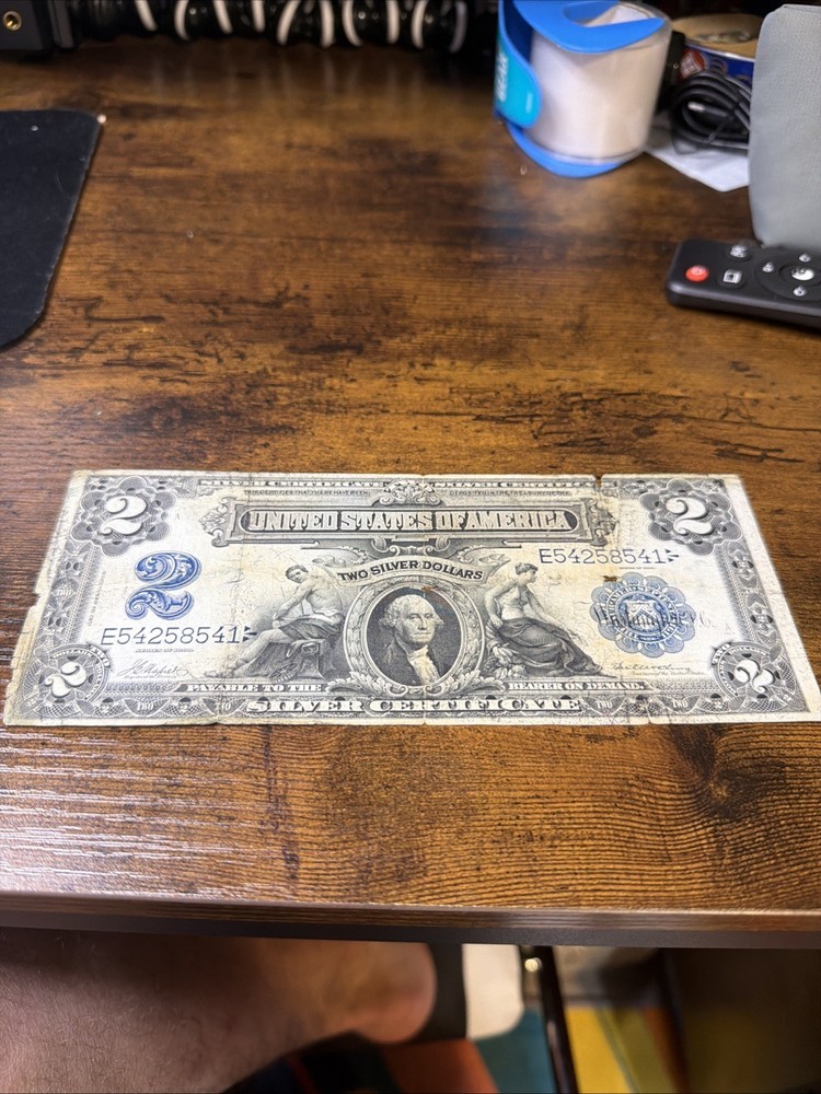 1899 $2 LARGE TWO DOLLAR BILL SILVER CERTIFICATE NOTE