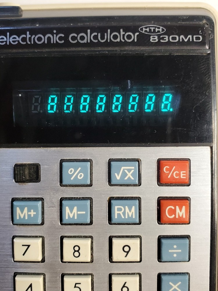DETRON (HTH) Vintage Calculator Model 830MD - Working Condition