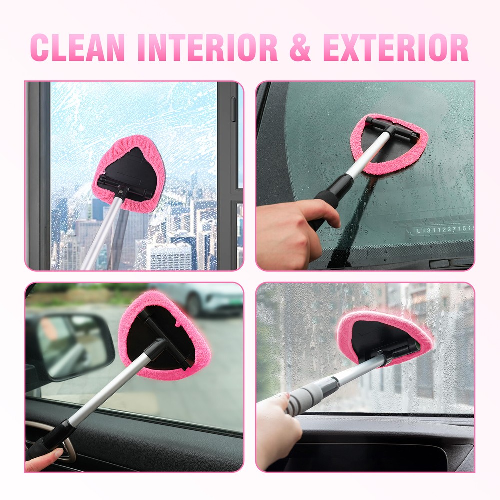 39" Extendable Window Squeegee Cleaner, 2 in 1 Shower Squeegee w/ Extension Pole