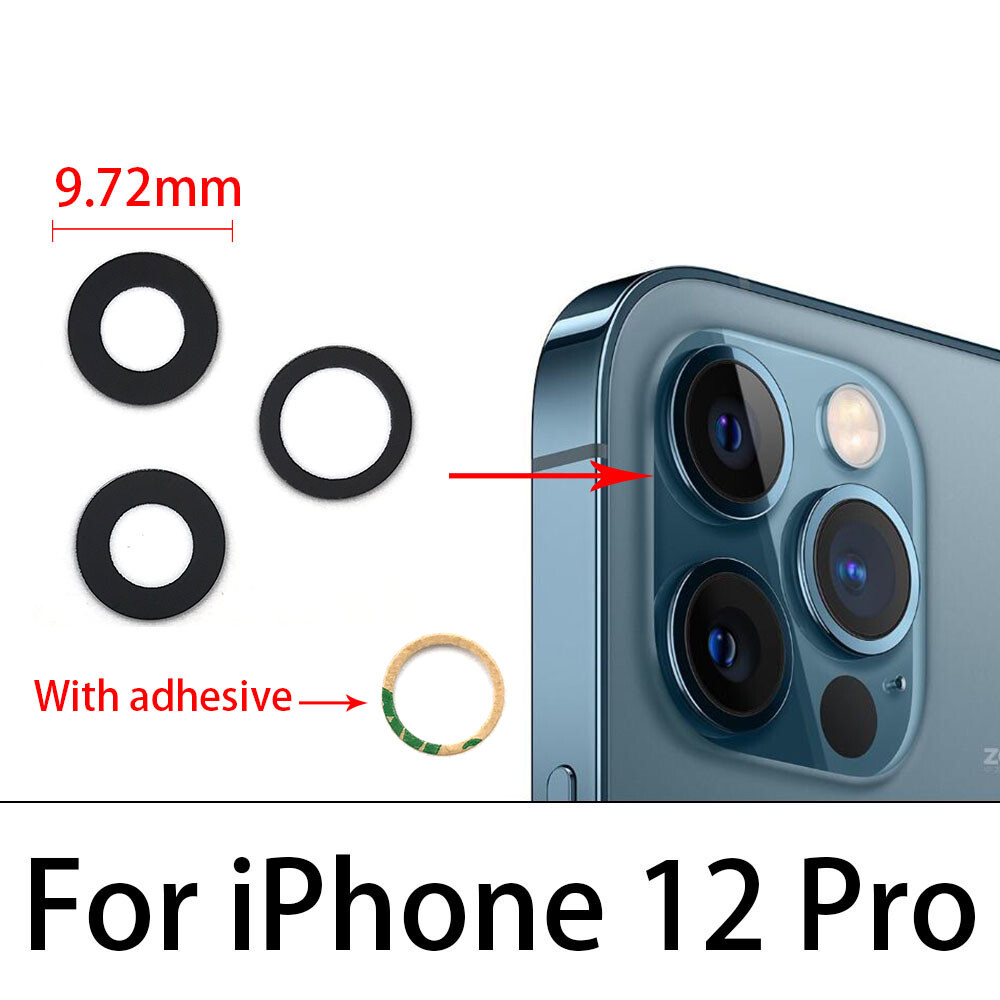 For iPhone 12 / Mini / Pro / Pro MAX Rear Back Camera Lens Replacement + Glue