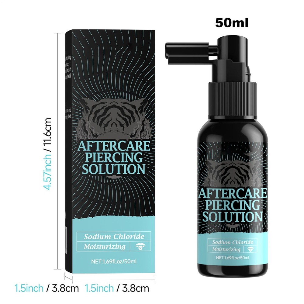 Piercing Aftercare Spray 50ml Piercing Cleaning Solution - For All Body Piercing