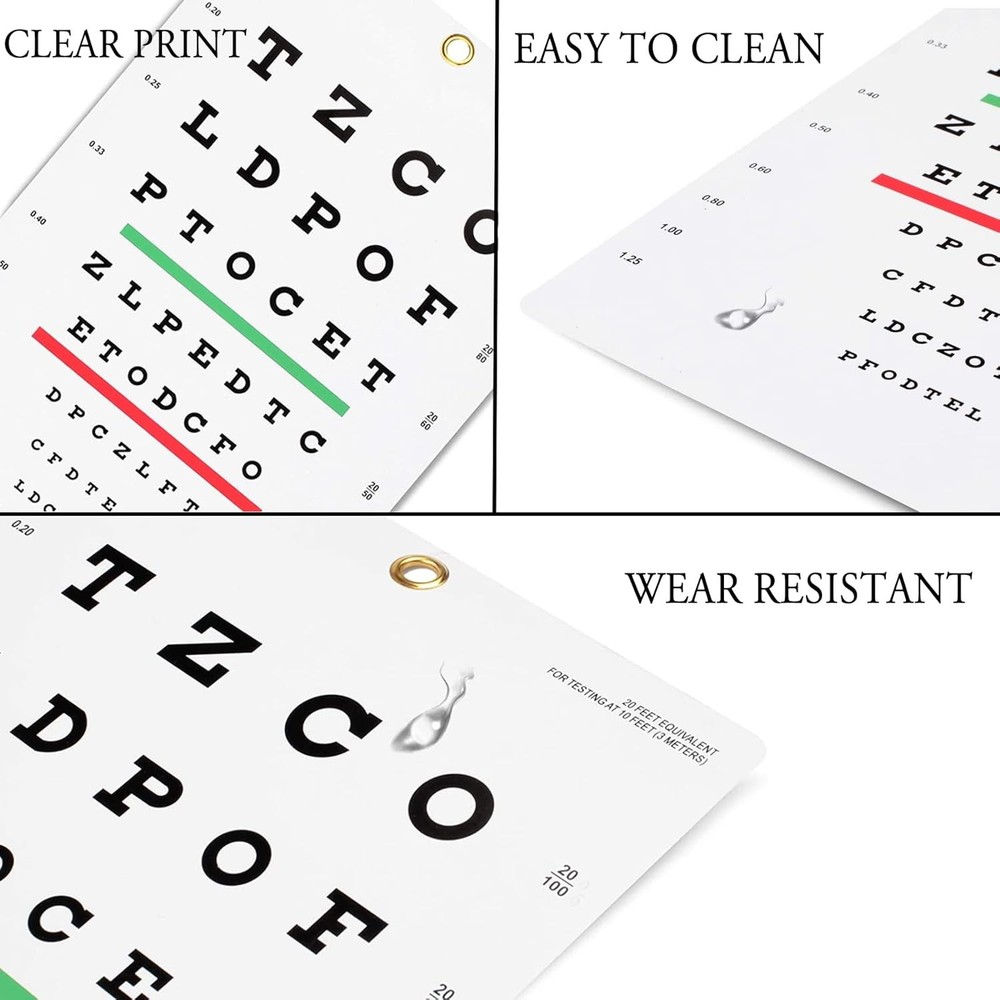 Eye exam wall vision chart