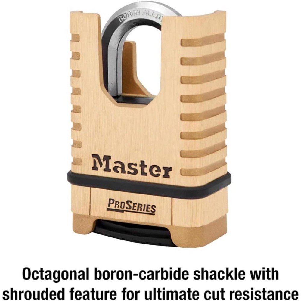 Master Lock 1177D Pro Series Brass Resettable Combination Padlock 2-1/4 in.