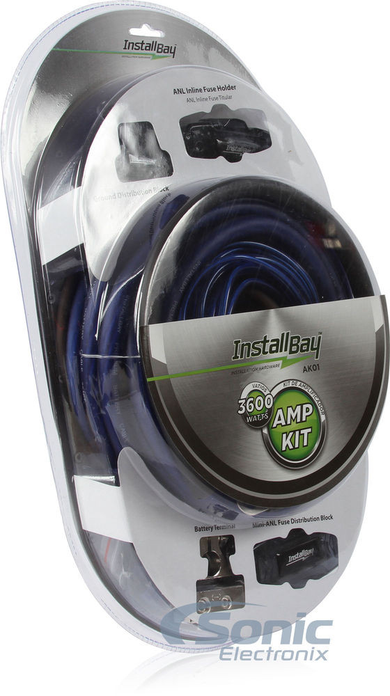 InstallBay AK01 0 Gauge Complete Dual Amplifier Install Kit