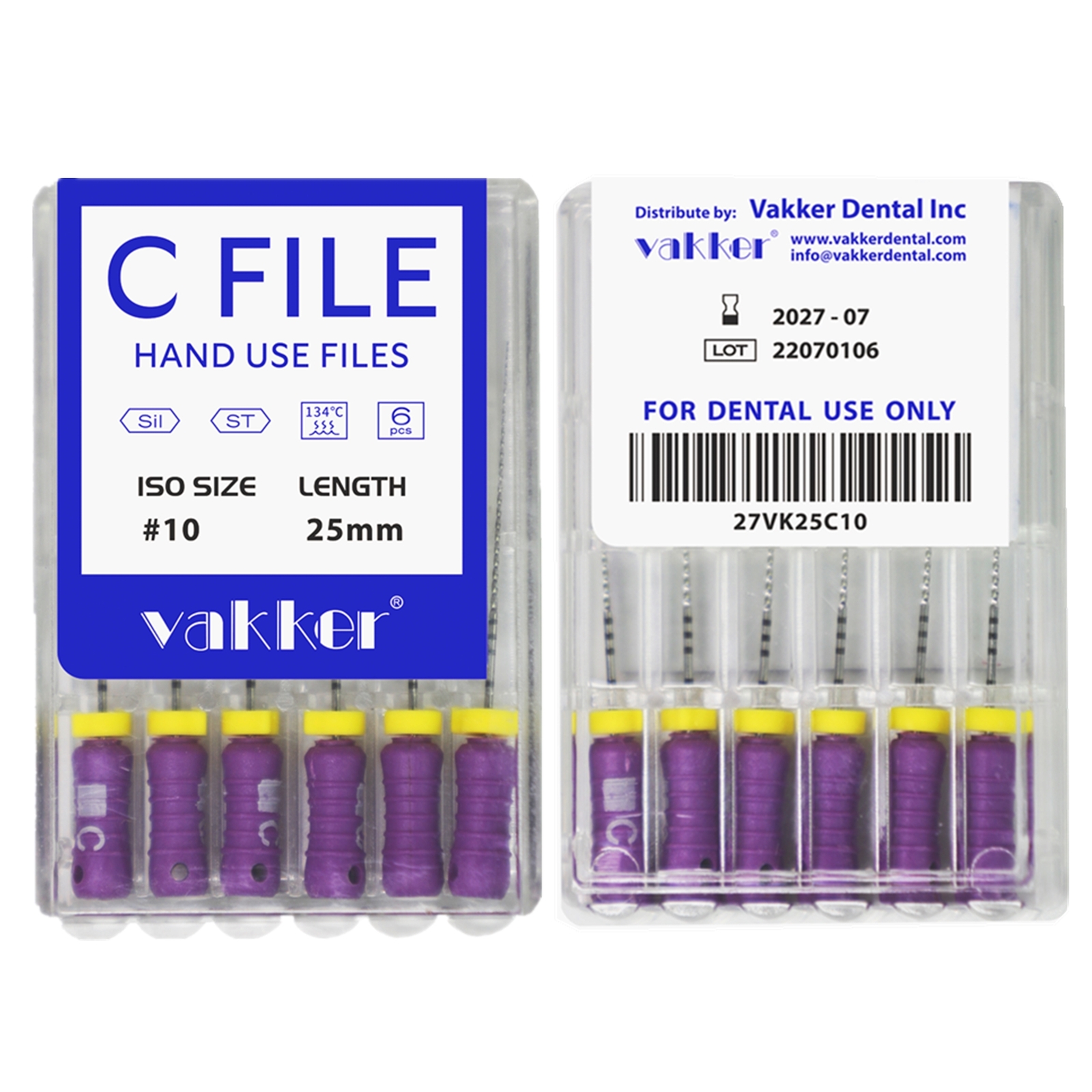 Dental Rotary Endodontic C-Files Stainless Steel C Files for Root Canal #8-15