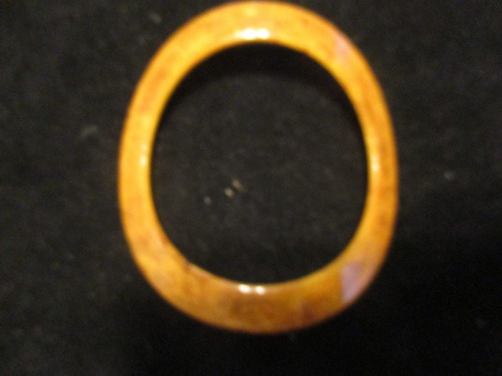 2 Antique Deco Marbled Bakelite Stackable Bangles Wavy Curvy Spacer Bracelets!