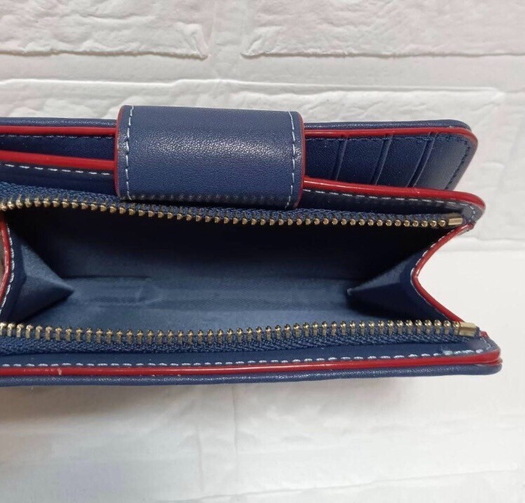 Coach Bifold Wallet & Card Holder Signature Navy Denim Outlet New Japan