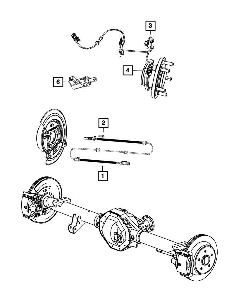 Genuine Mopar Wheel Speed Sensor 68231044AE