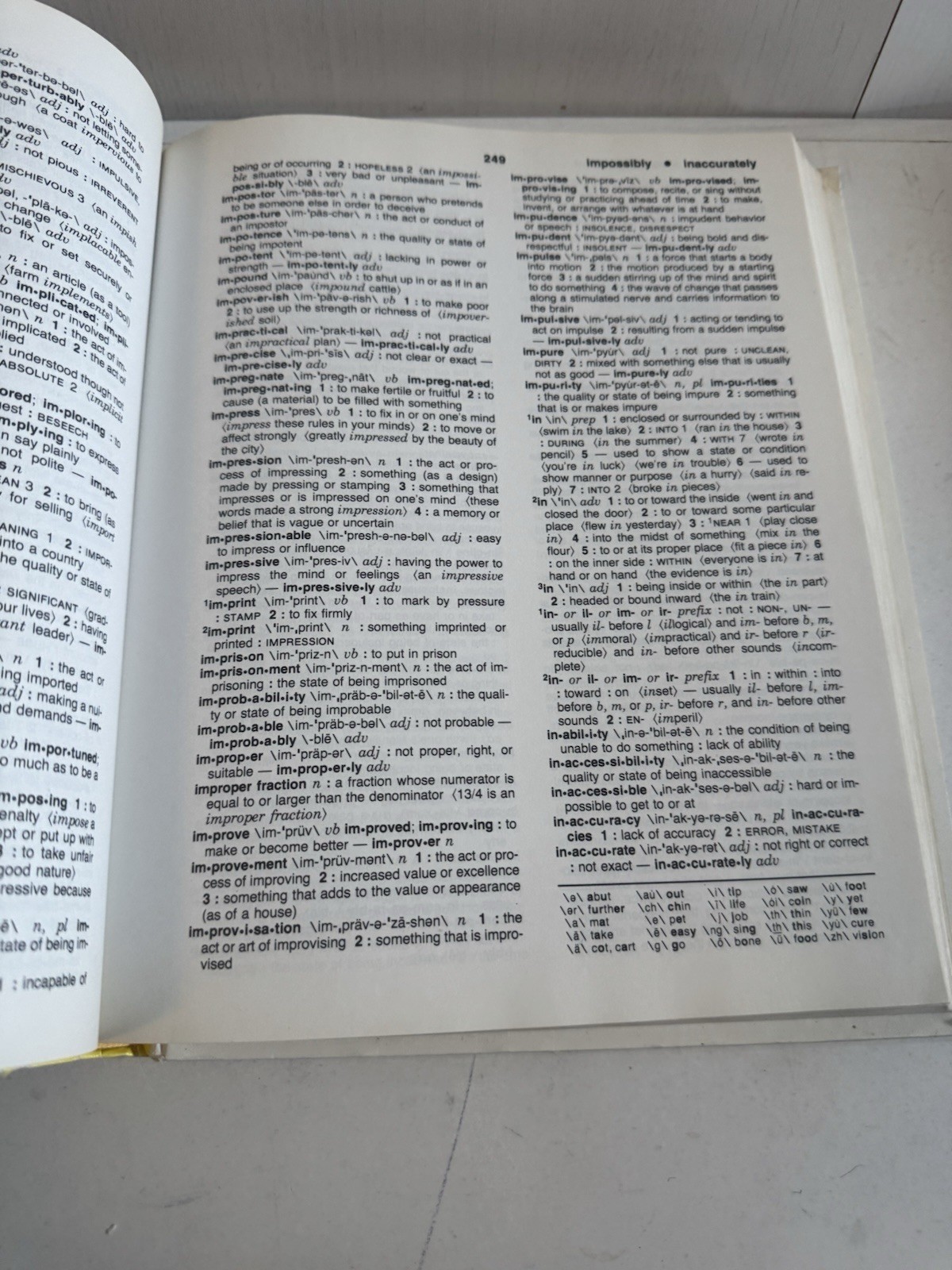 Webster's Elementary Dictionary 1980 Yellow Cover