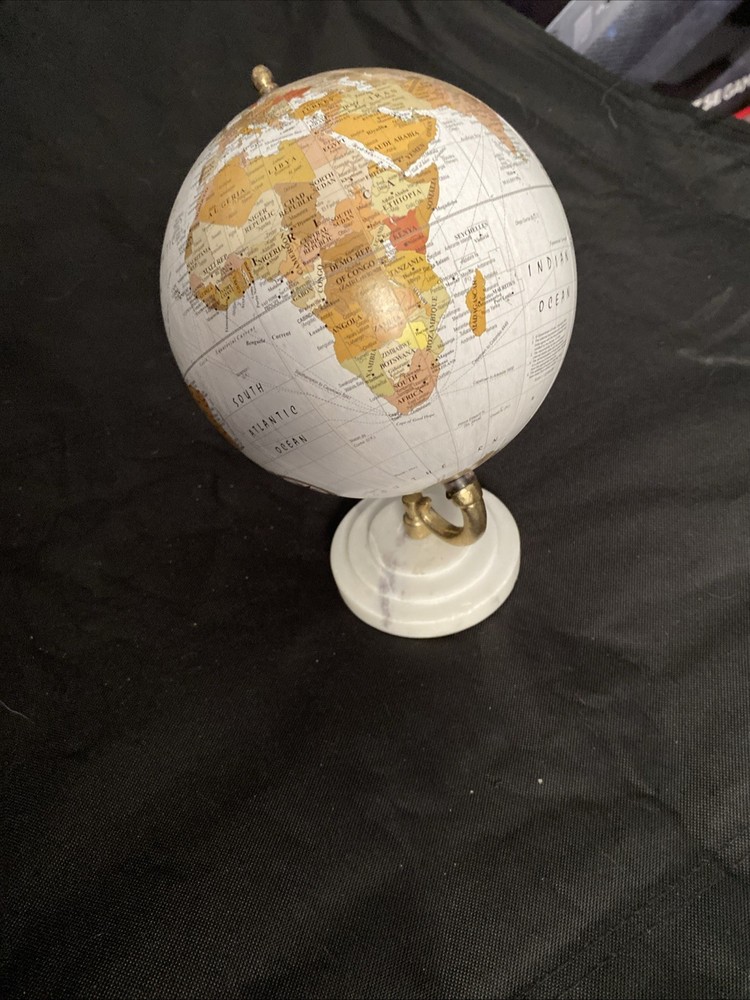 Mini Globe with Marble Base Stand World Map Globe