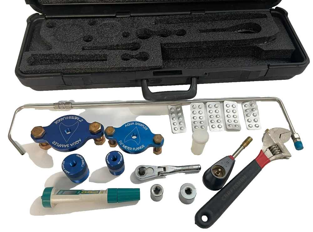 AQUA Sampler the Ultimate Water Sampling System Kit Tools w/ Carry Case