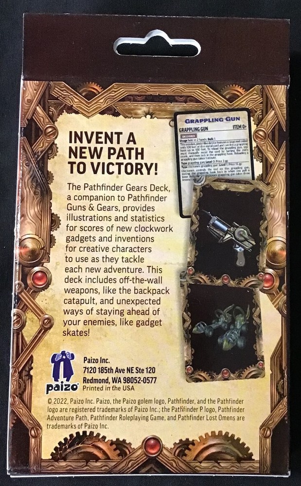 Pathfinder ~ Gears Deck ~ Paizo ~ OEJ
