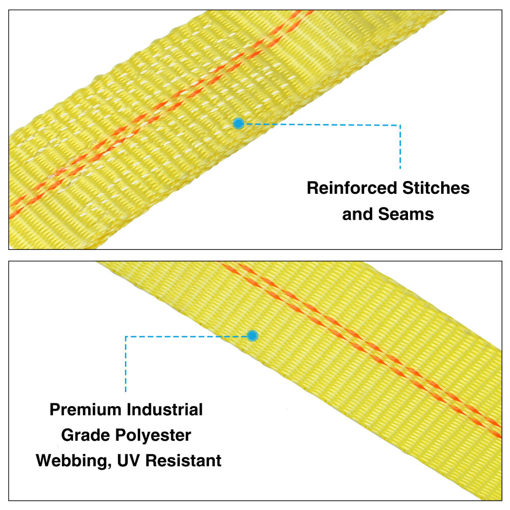 Car Wheel Straps Ratchet Tie Down for Trailers 4 Pack Ratchets w/ Chain Anchors