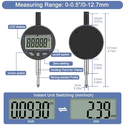 Digital Dial Indicator Bore Gauges (2"-6"/0.0005"), Engine Cylinder