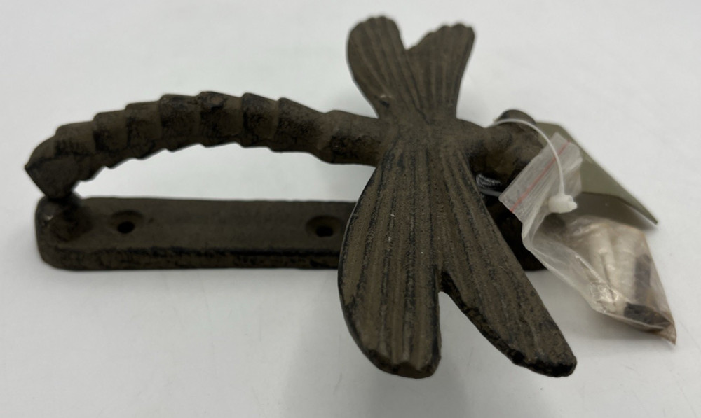 Cast Iron Dragonfly Door Knocker 5.75 x 5.75” Rustic