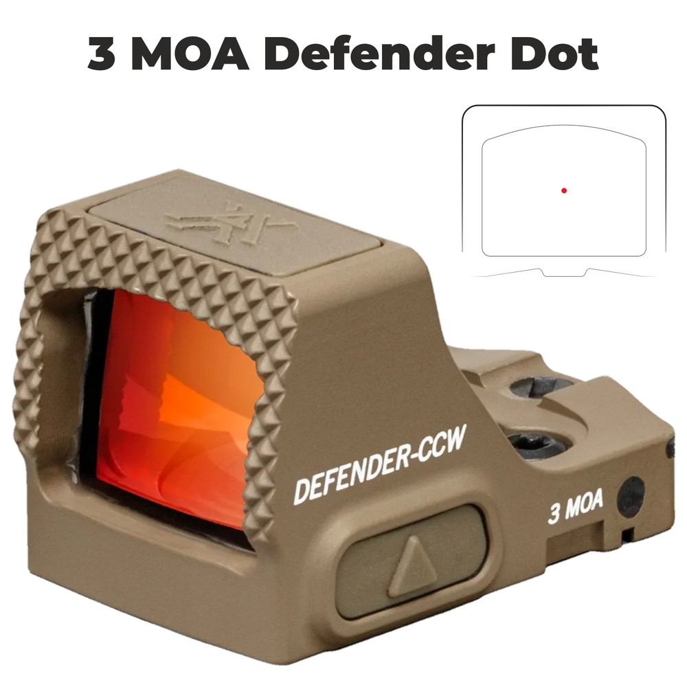 Vortex Optics Defender-CCW 3 MOA Micro Red Dot Tan DFCCW-MRD3-T