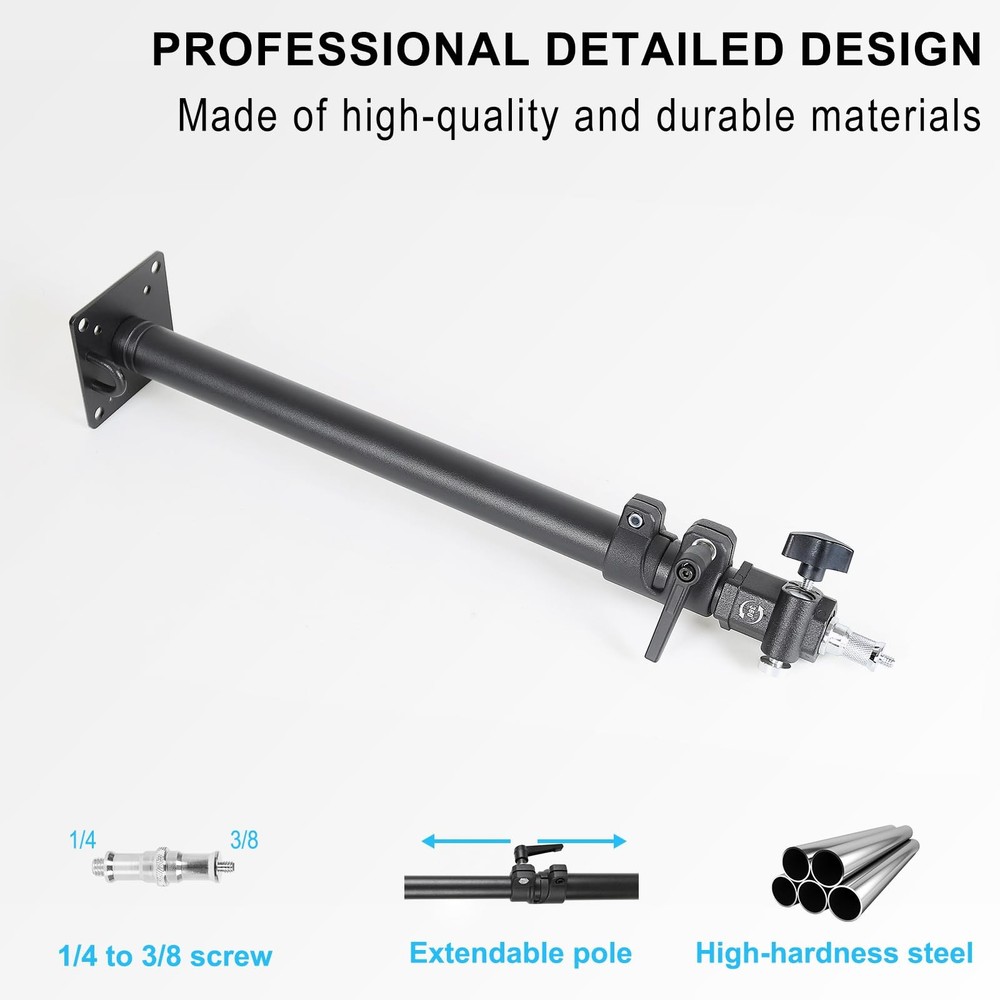 Photography Studio Ceiling Mount 360° Rotation Wall Ceiling Light Mount Boom ...