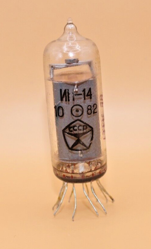 1x IN-14 ИН-14 Soviet Nixie Tubes for Clock / USED / Tested / 100% working / 1pc