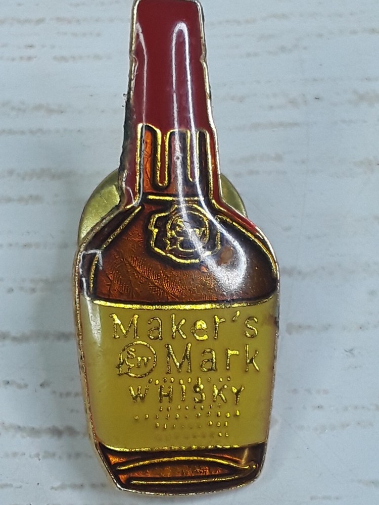 Makers Mark Whiskey Collectable Lapel Hat Pin Pinback