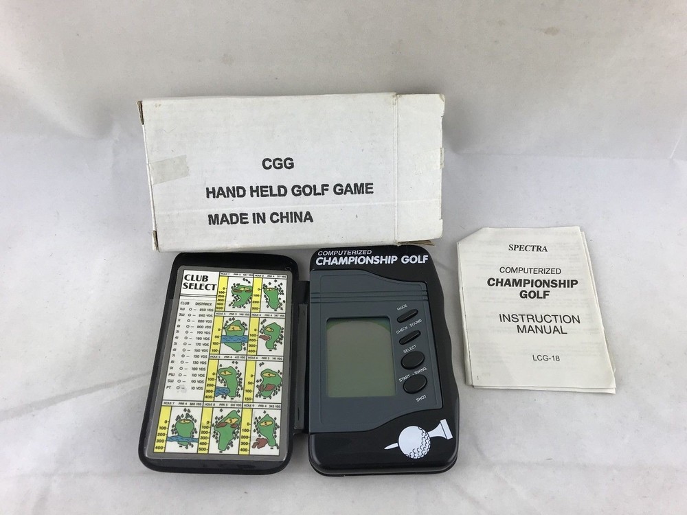 Computerized Championship Golf Electronic Hand Held Game Spectra WORKS GREAT