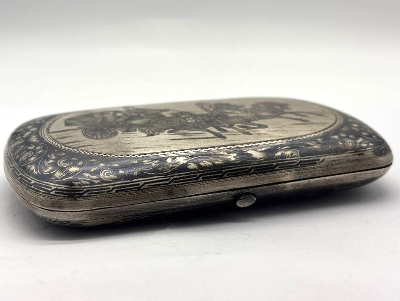 Russian Silver Niello Cigratte Case