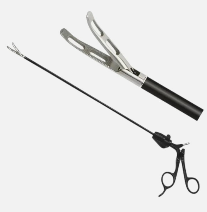 Laparoscopic Intestinal Grasping Forceps Single Action Reusable Ratcheted