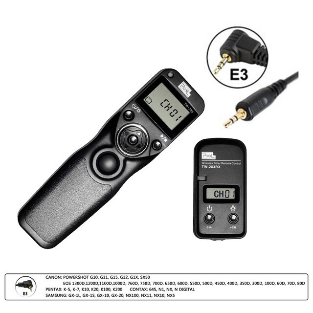 Pixel TW-283 Wireless Timer Shutter Release Remote Control E/N3 DC0 DC2 S1 S2 L1