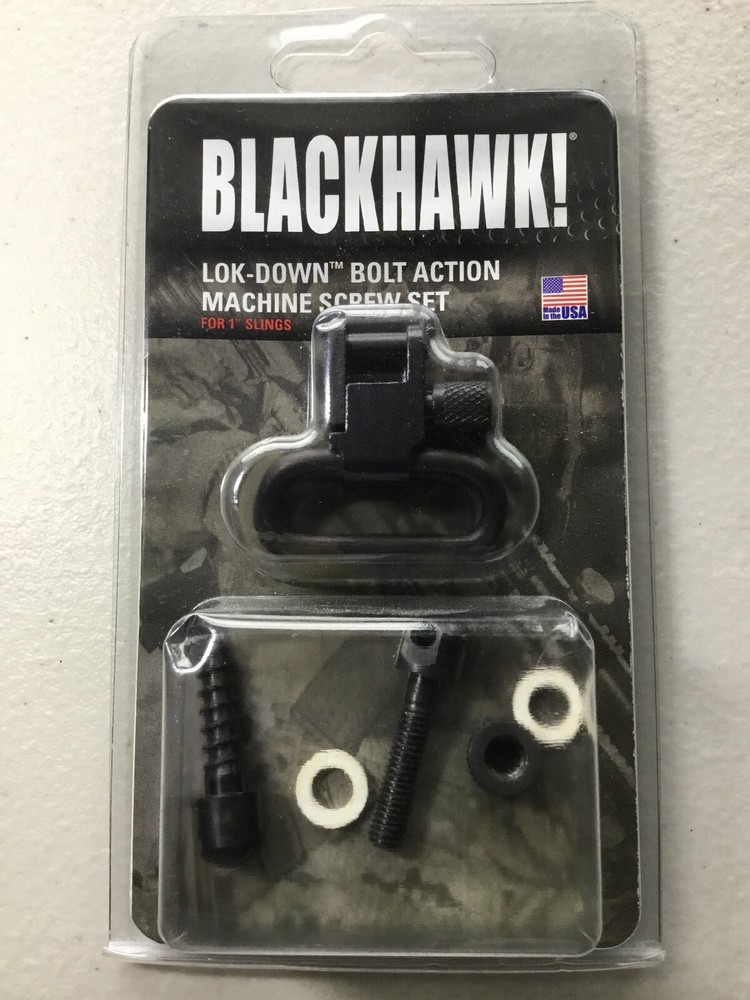 BLACKHAWK! Lok Down Bolt Action Machine Screw Set 1” Sling 70SW01BK