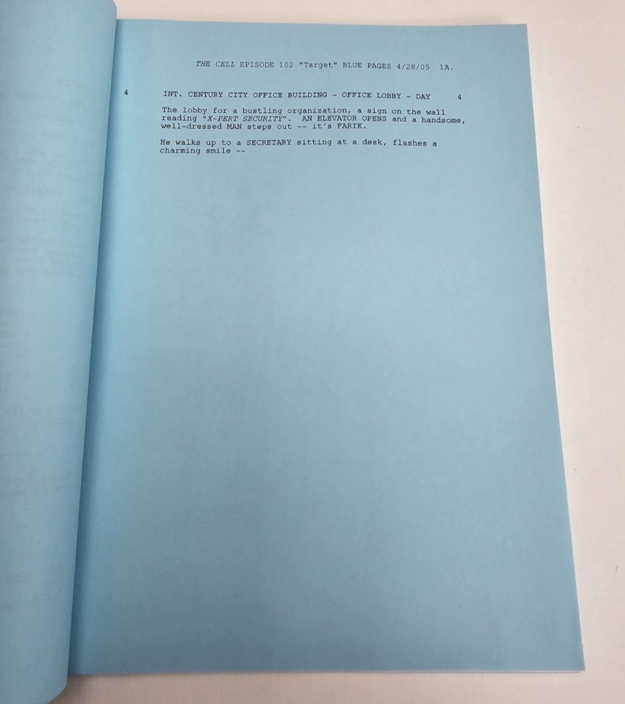 SLEEPER CELL / Ethan Reiff 2005 TV Script, Michael Ealy & Oded Fehr "Target"
