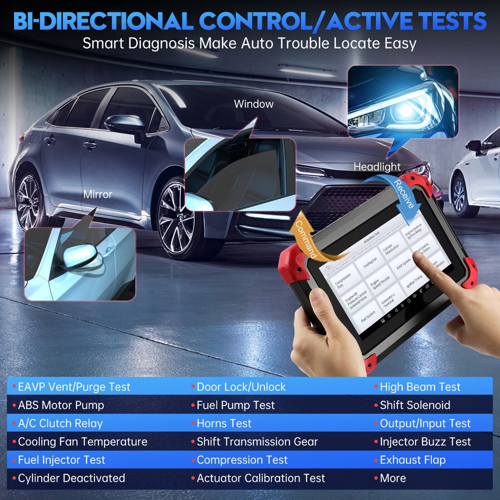 XTOOL D7 Bidirectional OBD2 Auto Car Diagnostic Full Systems Scanner E.CU Coding
