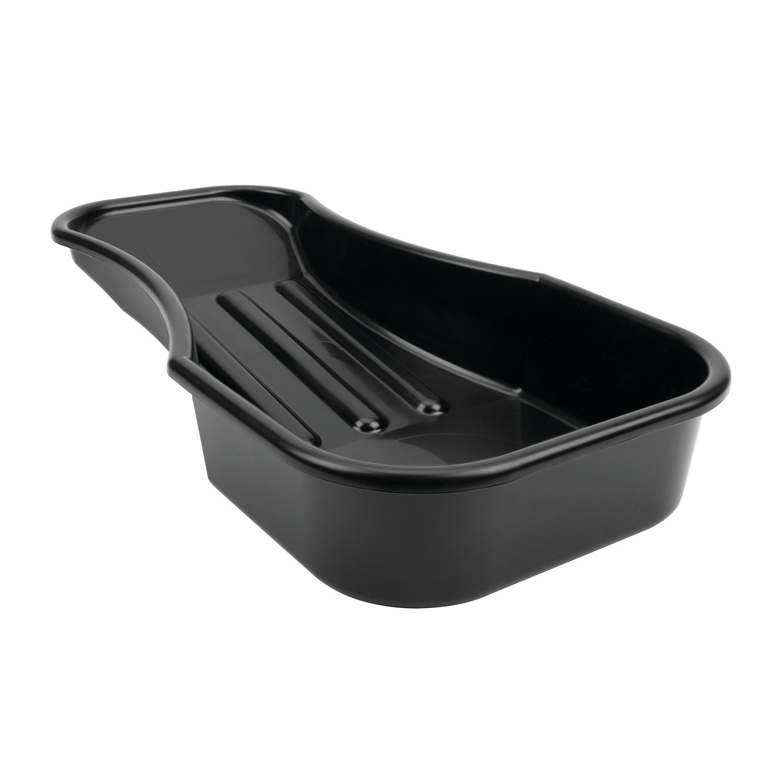 Performance Tool Oil Drain Pan, 0.7-Gal., 2.8-Qt., Low-Profile, Black, Model#