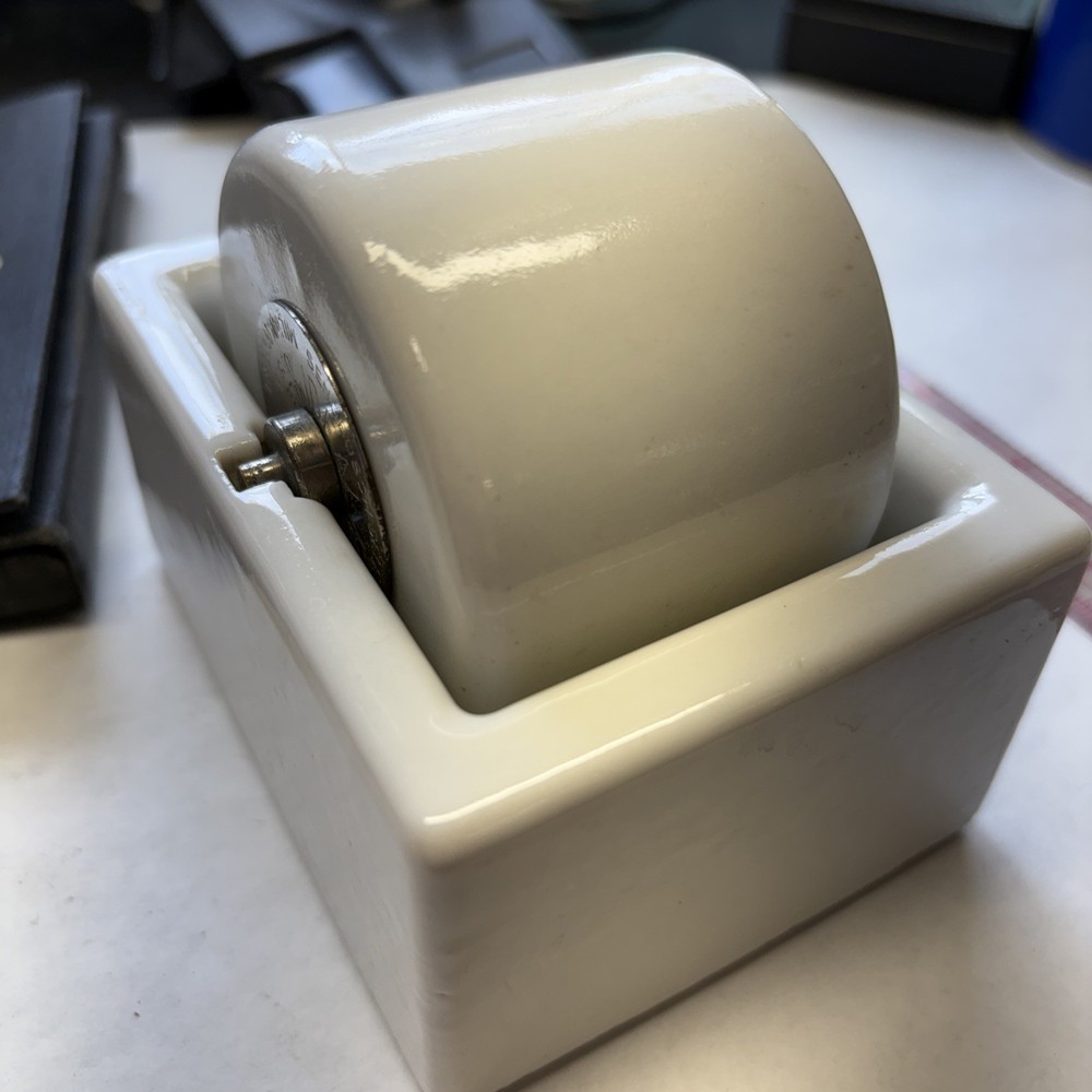 Vintage Sengbusch Milwaukee Ceramic Roller Office Desk Accessory