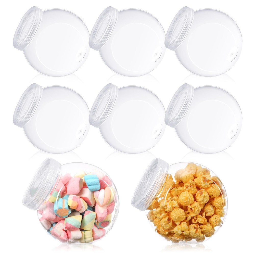 8 Pcs 25 oz Plastic Candy Jars with Lids Clear Candy Dishes with Lids Buffet ...