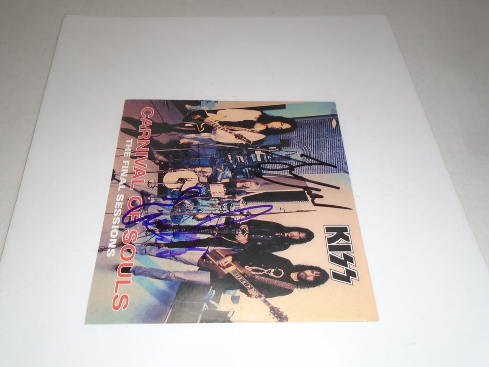 KISS ERIC SINGER BRUCE KULICK SIGNED AUTO AUTOGRAPHED CD BOOKLET - INSERT ONLY
