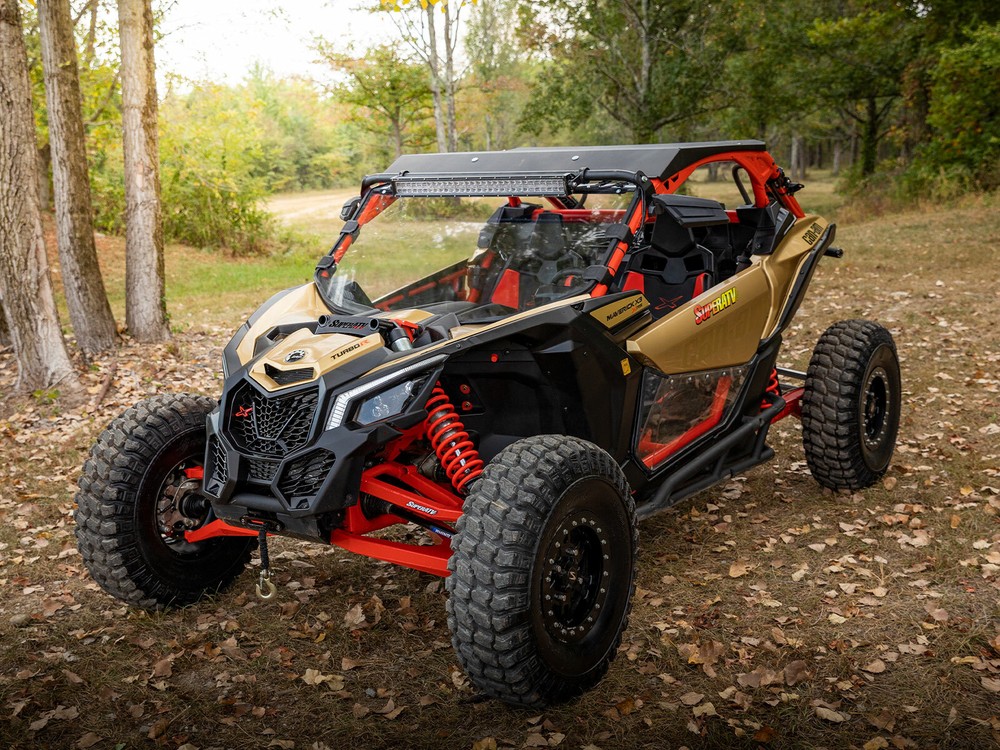 SuperATV Scratch Resistant Full Windshield for Can-Am Maverick X3 - Clear