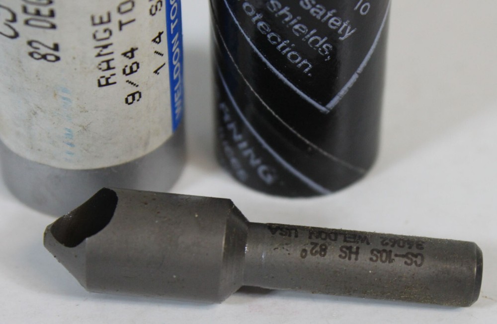 Weldon CS-10S Zero Flute High Speed Steel Countersink Tool Bit In Pkg Machinist