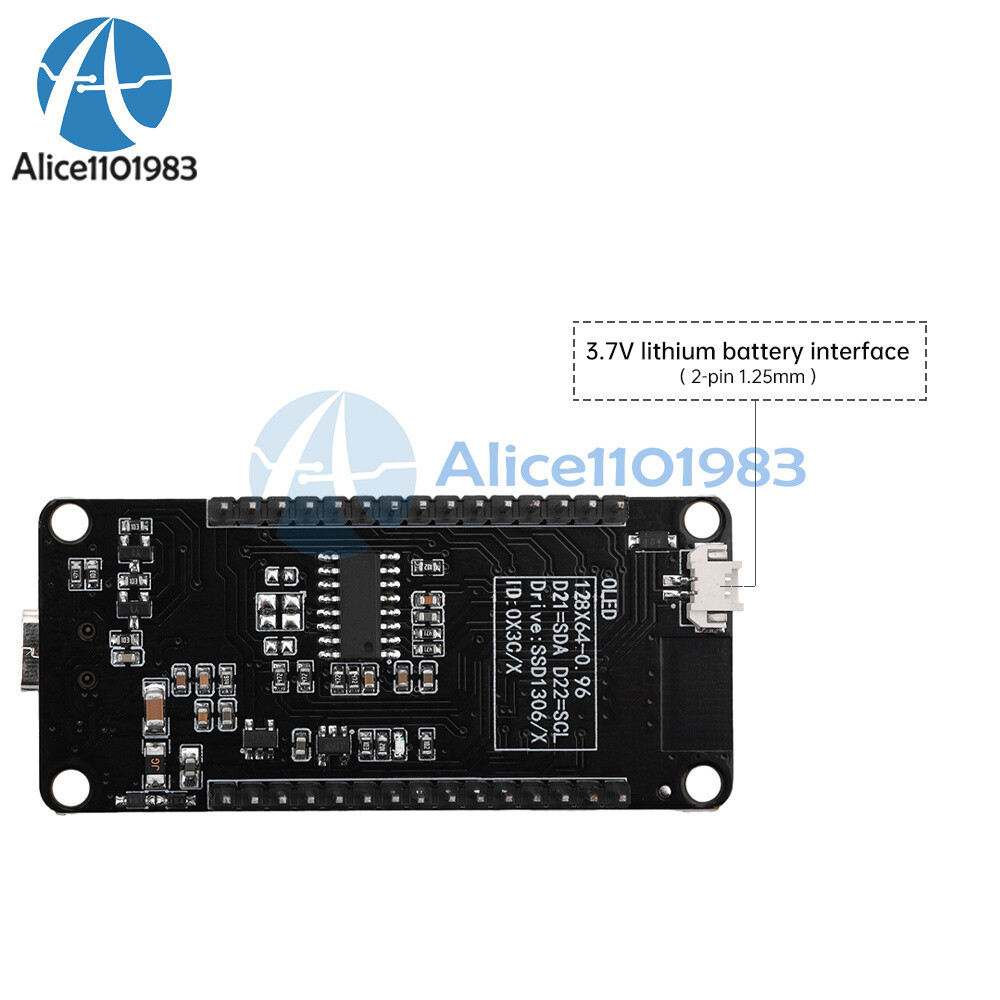 0.96" ESP32 ESP-WROOM-32D WIFI Bluetooth Development Board OLED CH340C Module
