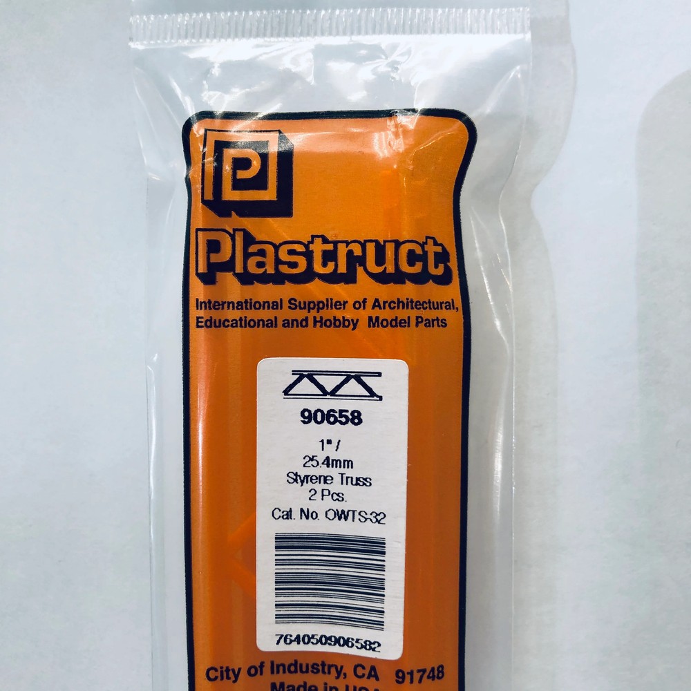 Plastruct 90658 Styrene Open Web Truss 1"x 12" (2)