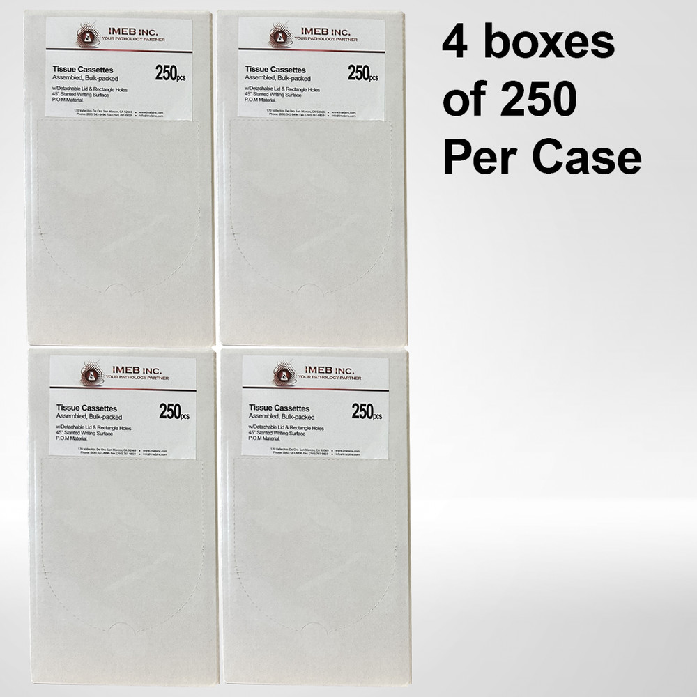 Embedding Cassettes, Type-4, WHITE, 1000 Per Case Pack