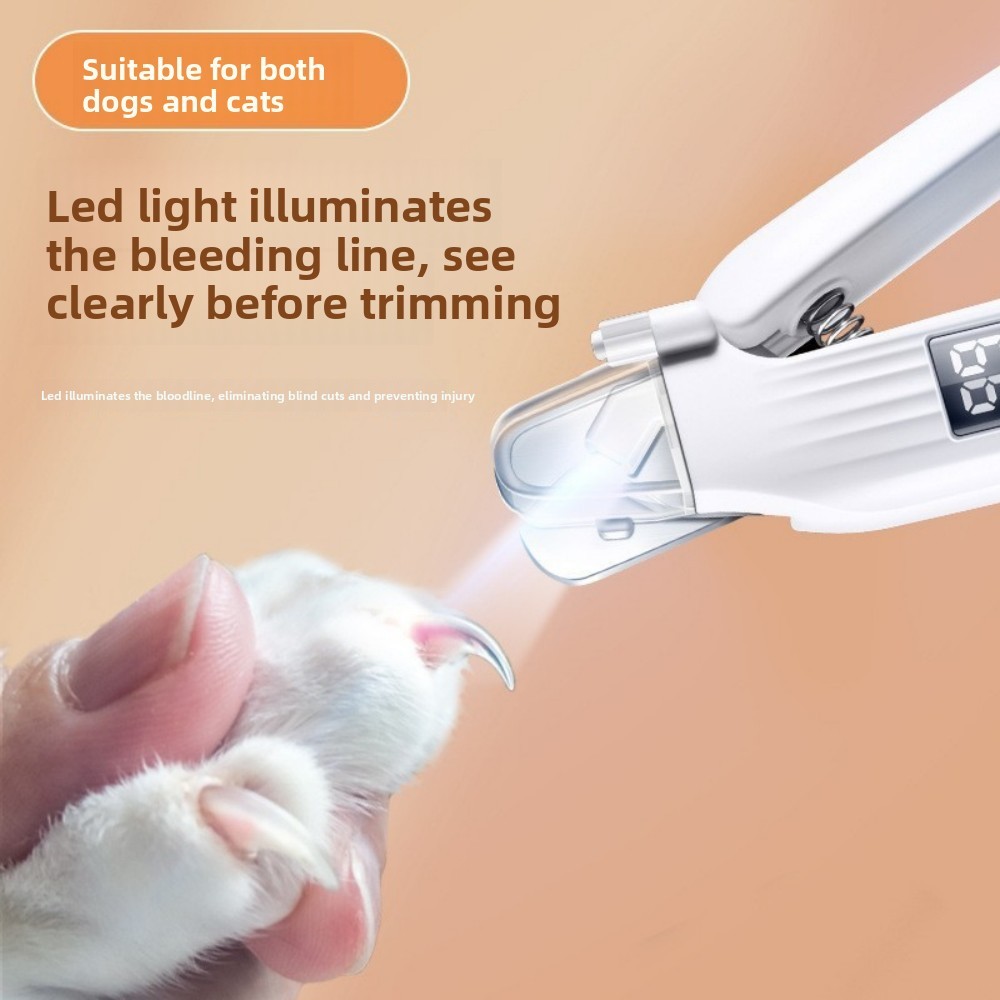 Electric Rechargeable Dog & Cat Nail Clipper Trimmer and Grinder with LED Light