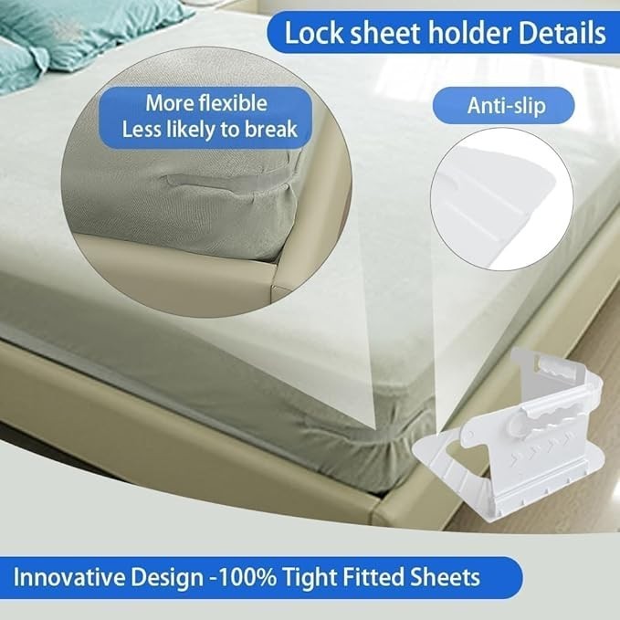Lock Sheet Holders 4 Pack Bed Sheet Holder - New