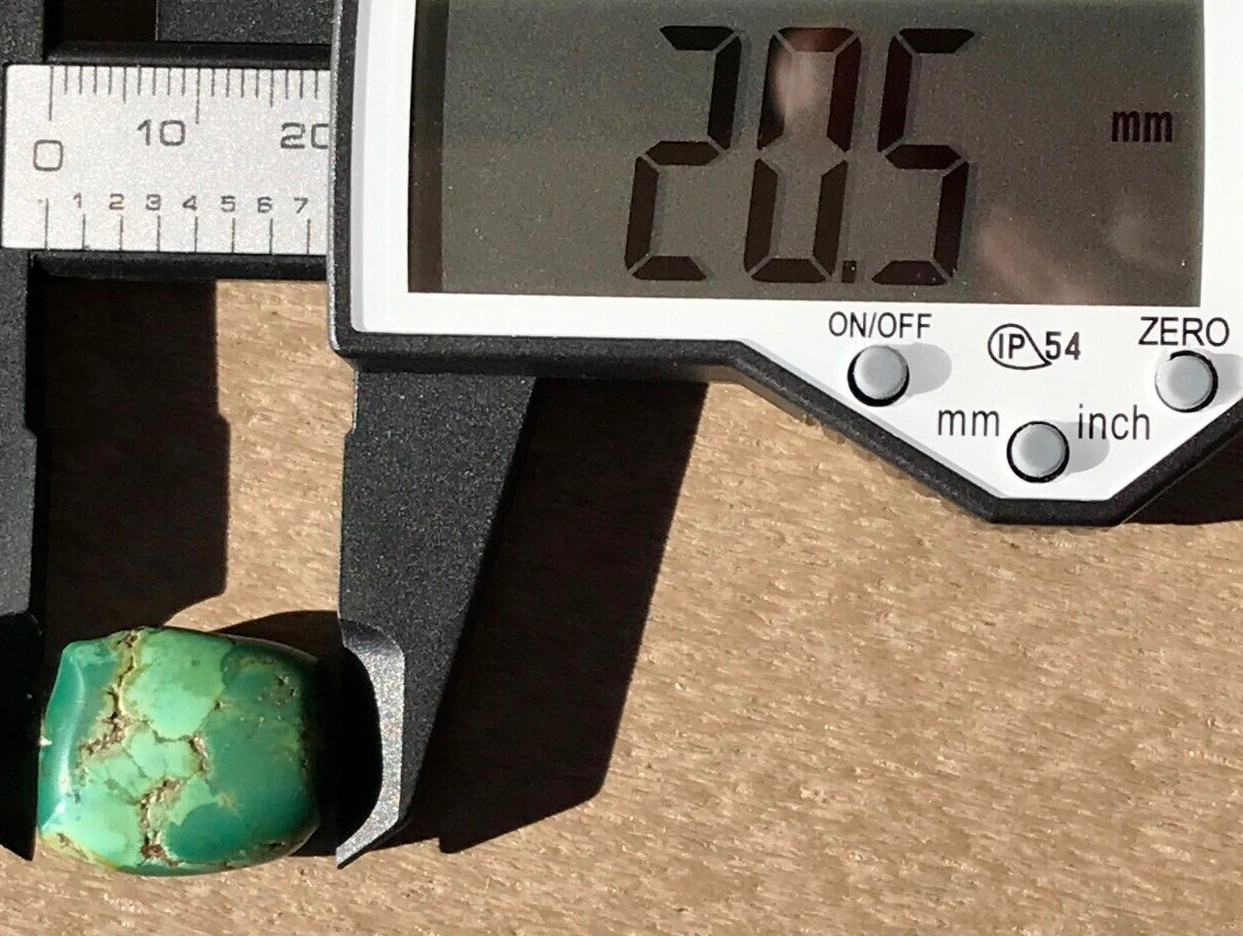 RARE ANTIQUE VERY OLD TIBETAN TURQUOISE BEAD - BEAUTIFUL WORN PATINA!