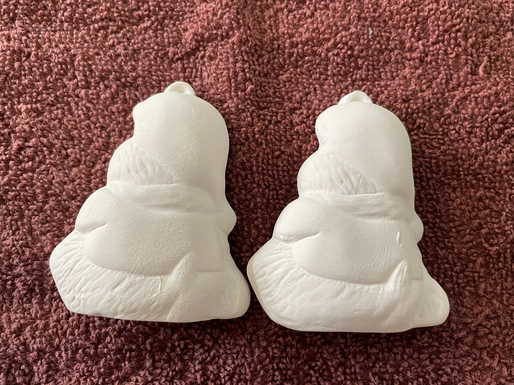 2 Sleeping Bear Ornament Ceramic Bisque Ready-to-Paint*