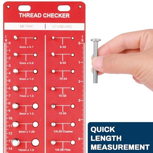 34 Thread Checker Nut and Bolt Thread Checker Standard and Metric Bolt Size