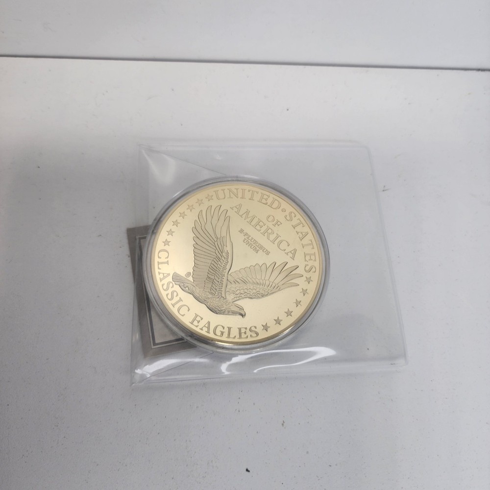 1849 DOUBLE HEAD EAGLE DOLLAR MEDAL COIN PROOF